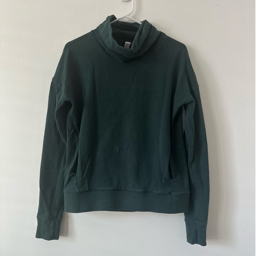 Lululemon Cowl Neck Pullover Sweatshirt Women's Size 4 Forest Green Casual